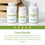 Candida Breakthrough Kit Review - "I love this kit, I'm only two weeks in and already getting rid of a lot of the GI issues that have lingered for years.  So thankful that these products are actually working." - Sarah S. 