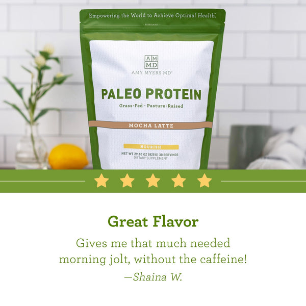 Customer review: "Great flavor. Gives me that much needed morning jolt, without the caffeine!" Shaina W. 