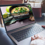 A Woman views the Upgraded SIBO Breakthrough Recipes on a laptop computer - Amy Myers MD®