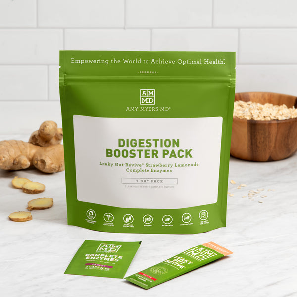Digestion Booster 7 Day pack - complete enzymes and leaky gut revive strawberry lemonade