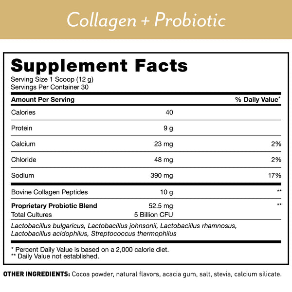 Collagen + Probiotic ingredeints - Amy Myers MD®