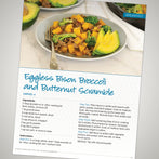 Autoimmune Recipes eBook Eggless Bison Broccoli and Butternut Scramble Recipe Card