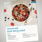 Autoimmune Recipes eBook Homemade Multi-Berry Cereal Recipe Card