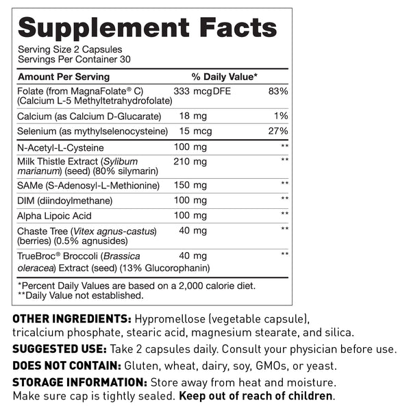 EstroProtect Supplement facts panel - Amy Myers MD®