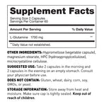 L-Glutamine supplement facts panel