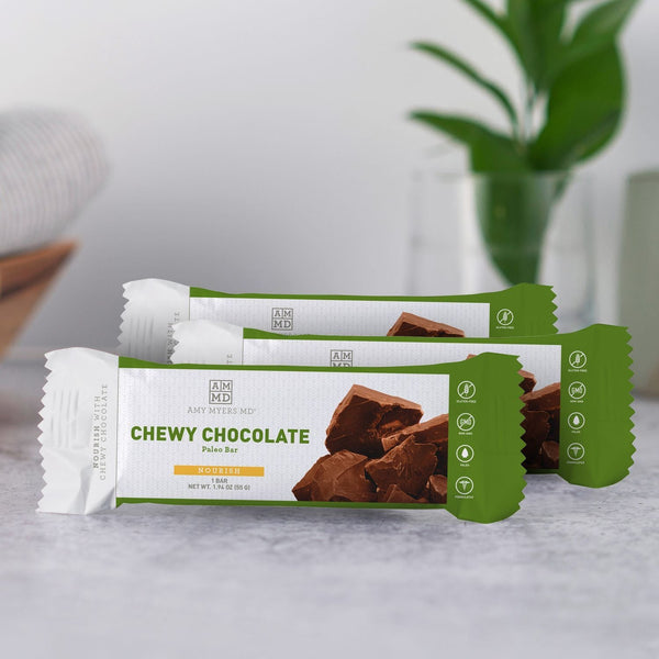 3 Packages of Double Chocolate Brownie collagen protein bars - Amy Myers MD®