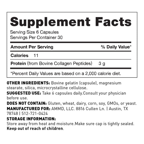 Collagen Capsules supplement facts