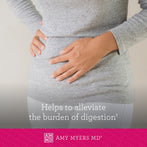 A woman feeling digestive pain - Complete Enzymes aid digestion - Amy Myers MD®