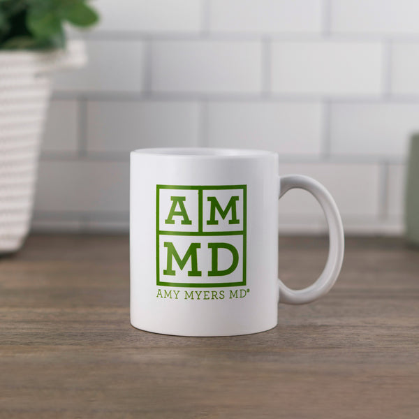 hot beverage coffee mug with AMMD logo