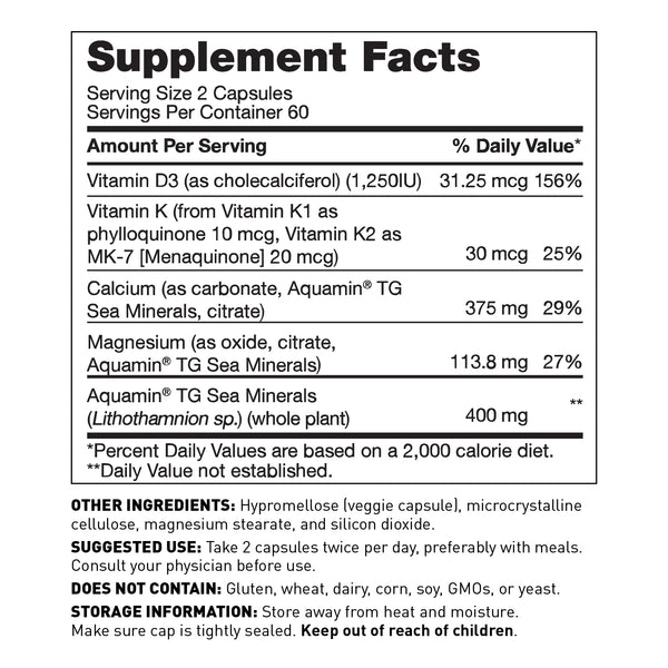 OsteoDura™ - Bone Health Supplement facts and list of ingredients - Amy Myers MD®