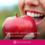 A woman biting an apple - Probiotic 30 billion - Amy Myers MD®