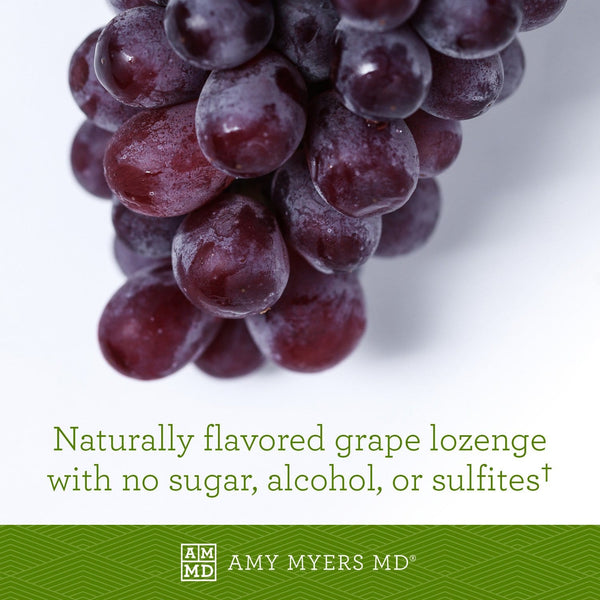 Fresh Grapes - Resveratrol is a naturally flavored grape lozenge with no sugar, alcohol, or sulfites - Amy Myers MD®
